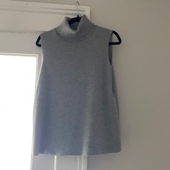 Zara Sweaters Zara Grey Sleeveless Turtleneck Sweater Poshmark